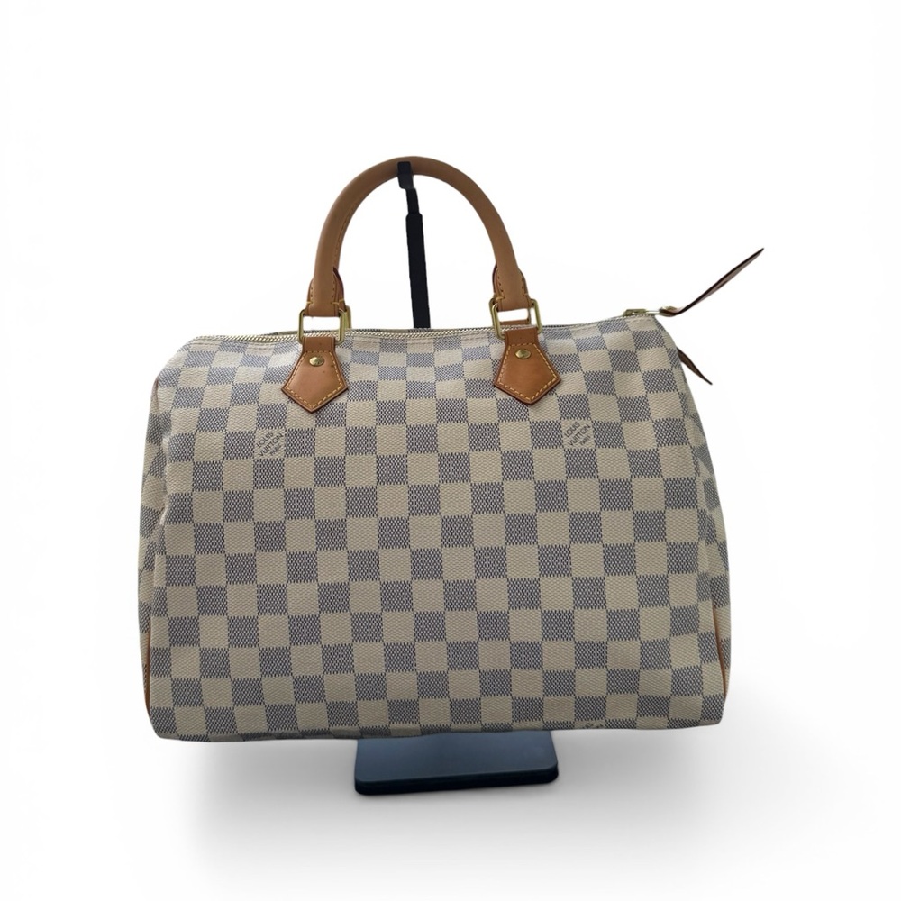 AUTHENTIC Louis Vuitton: Speedy 30 Damier Azur - Picture 2 of 16